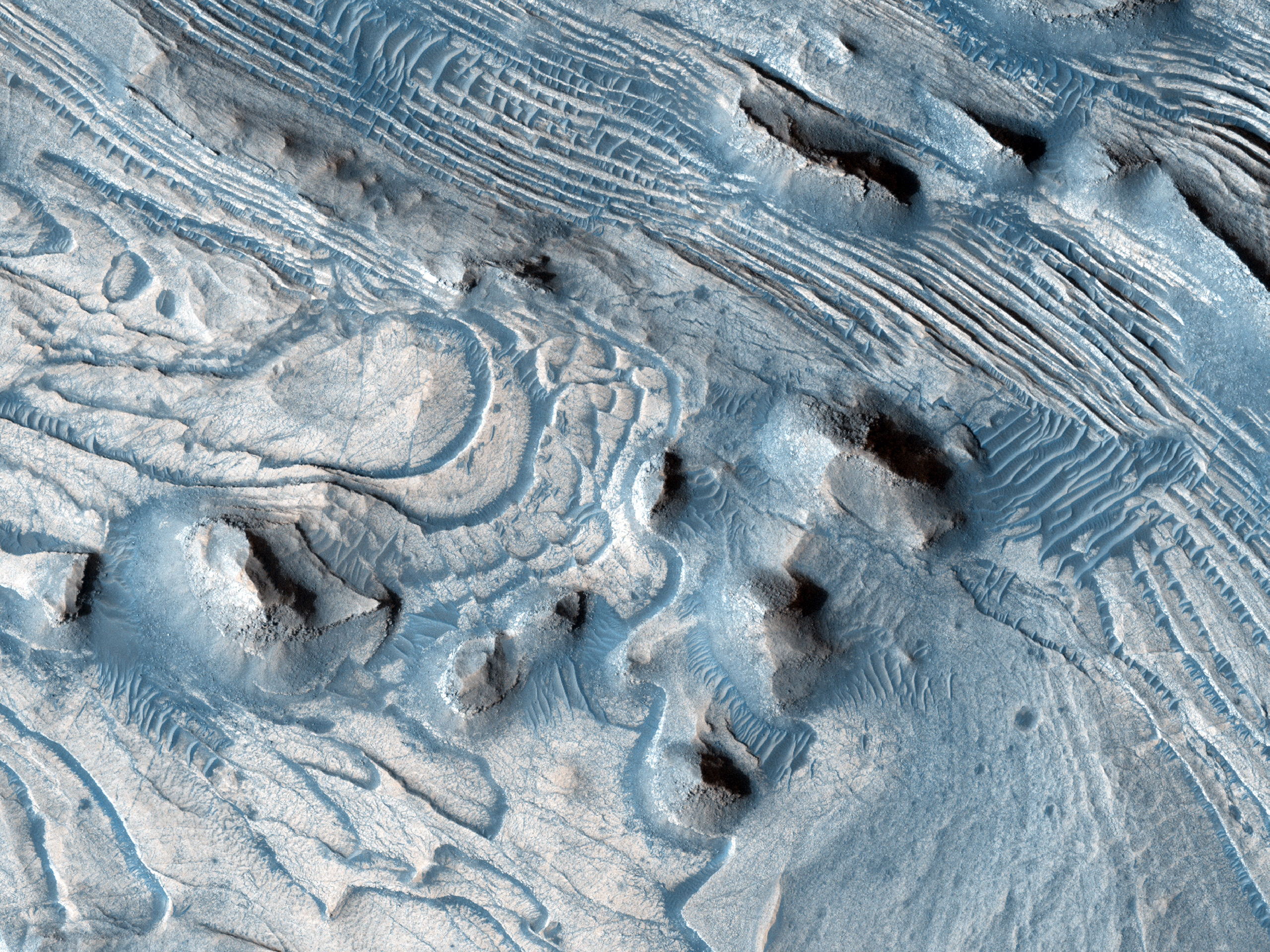 Faults And Folds In Western Candor Chasma - Close-up - HD Wallpaper 