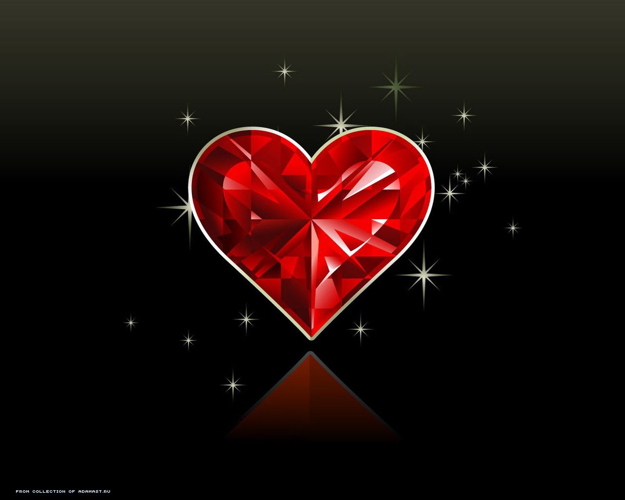 Red Diamond Heart - HD Wallpaper 