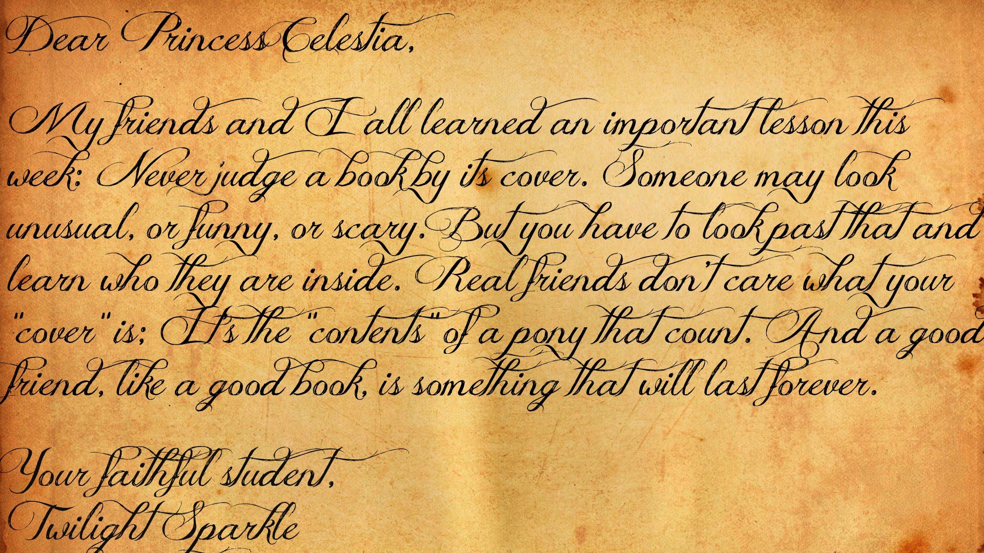 Mlp Twilight S Letter - HD Wallpaper 