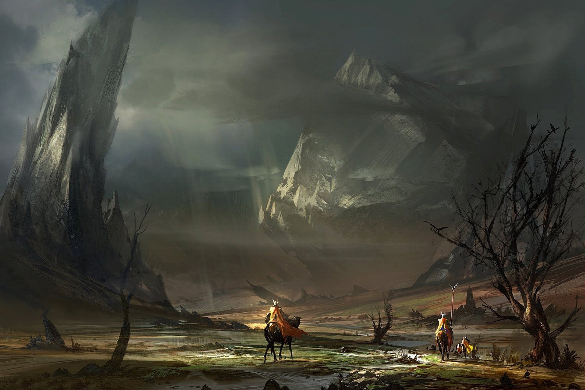 Wallpaper - Medieval Sci Fi Art - HD Wallpaper 