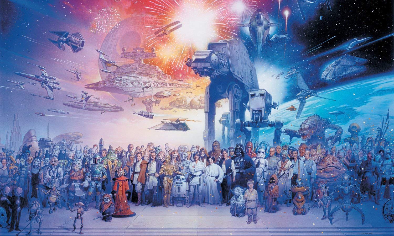 Star Wars Saga Mural - HD Wallpaper 