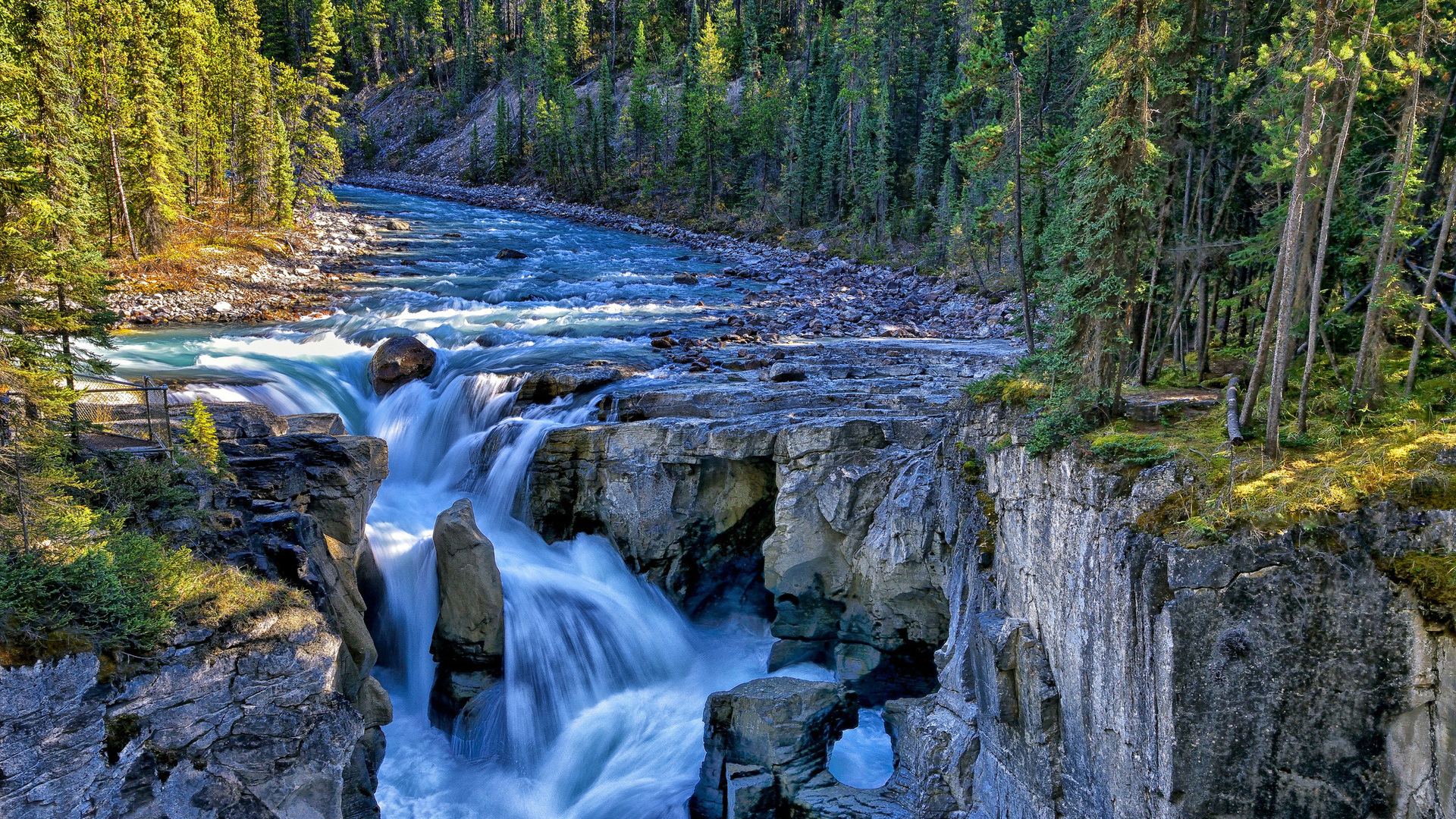 Canada, Jasper National Park, Sunwapta River, Canada, - Sunwapta Falls - HD Wallpaper 