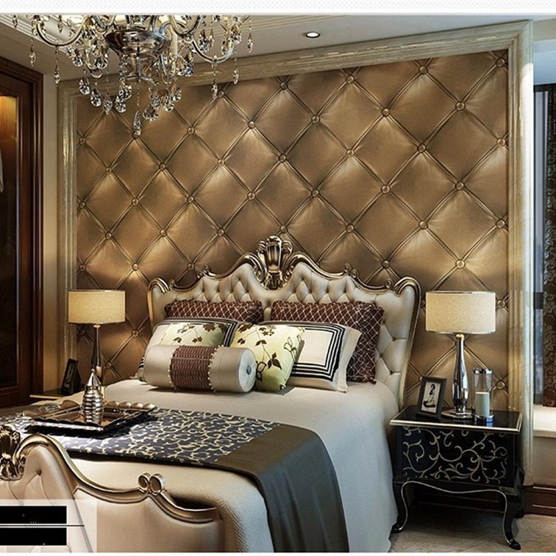 Bedroom Golden & Brown Wall Texture - HD Wallpaper 