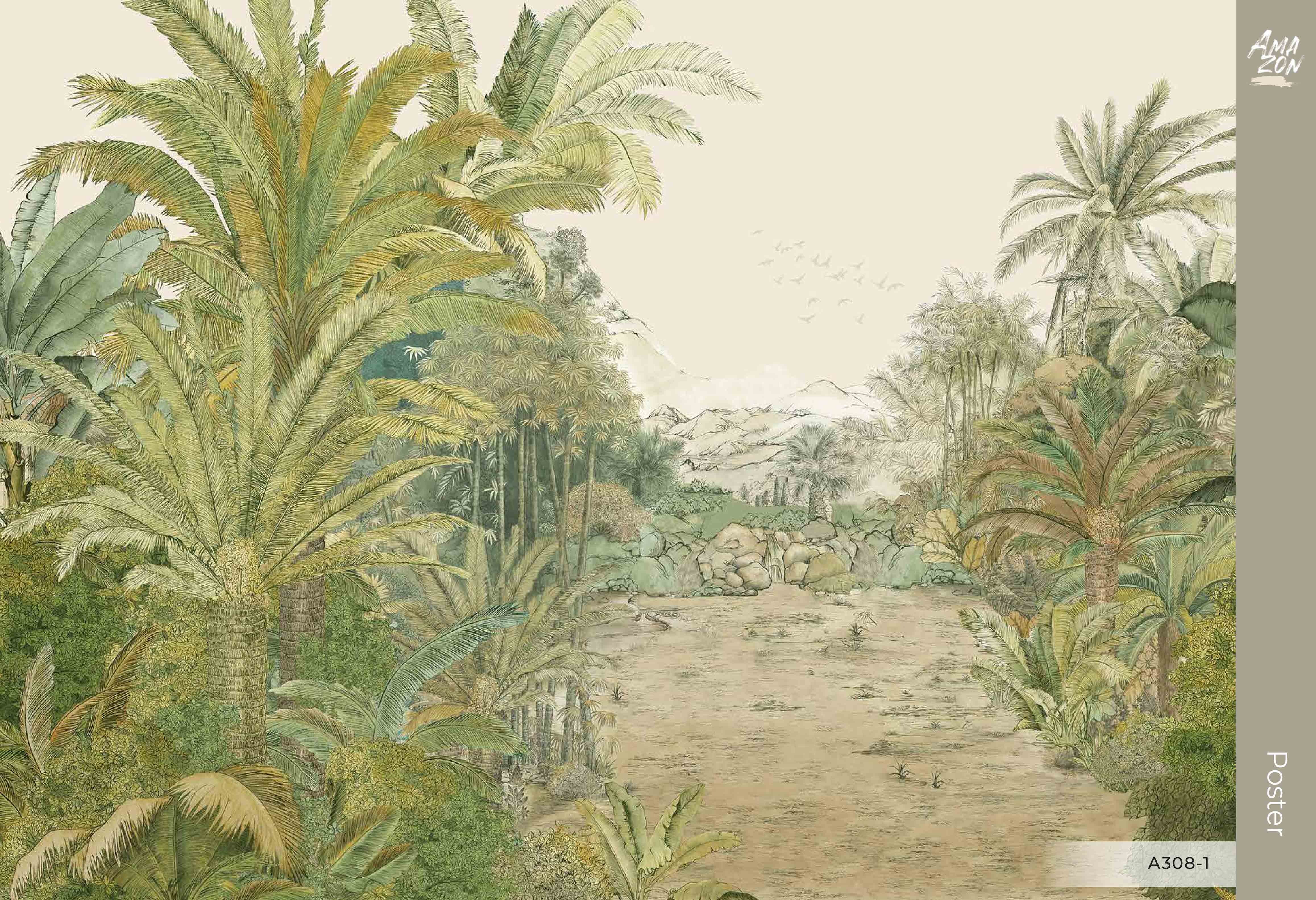 Adawall Amazon Mural Wallpaper A308 Serie - Duvar Kağıdı Amazon - HD Wallpaper 