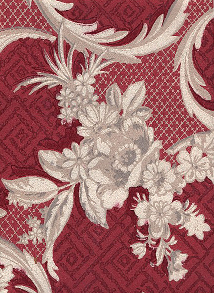 Vintage Red Scrolls Wallpaper - Motif - HD Wallpaper 