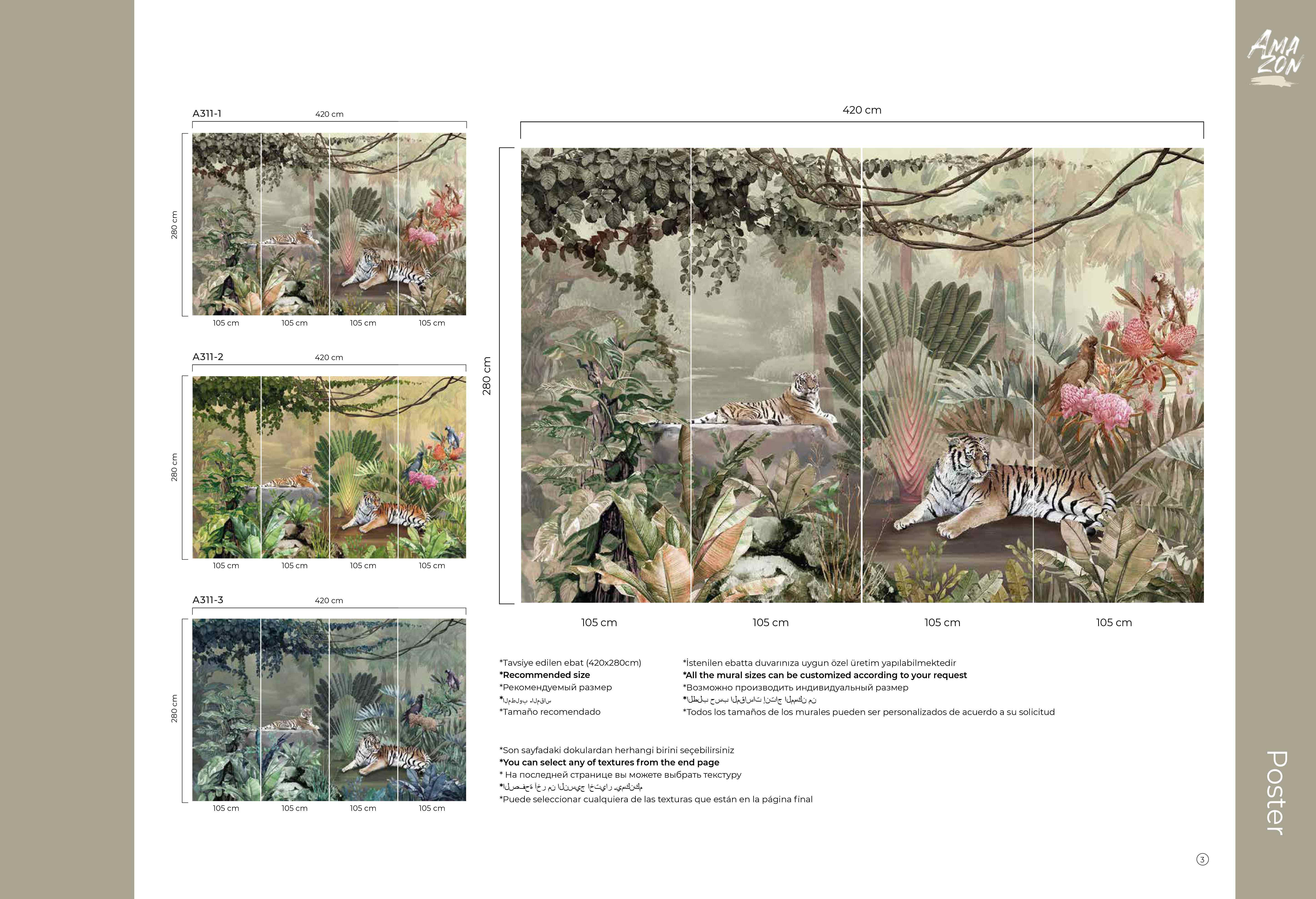 Adawall Amazon Mural Wallpaper A311 Serie - Adawall Animal Duvar Kağıtları - HD Wallpaper 