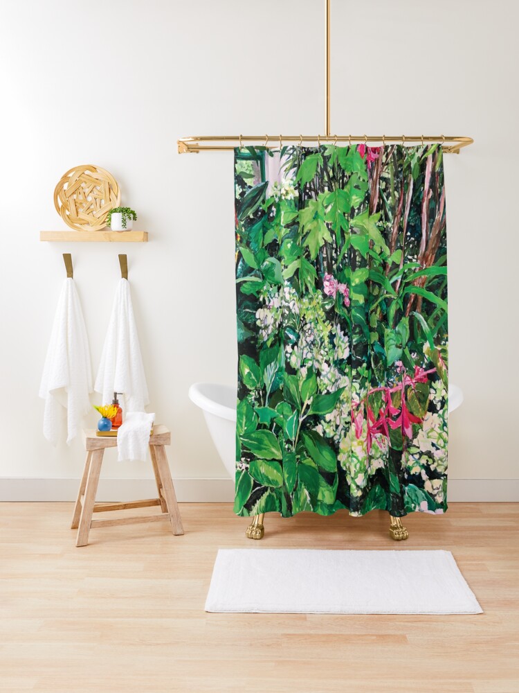 Floral Pink Shower Curtain - HD Wallpaper 