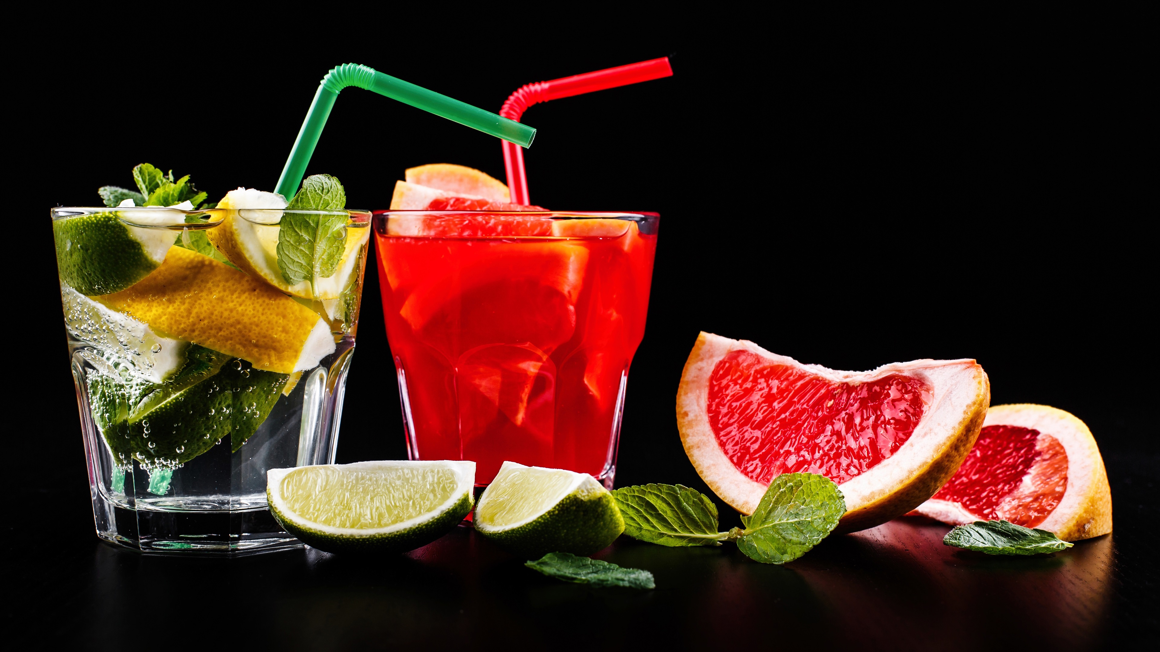 Wallpaper Two Cups Drinks, Lemonade, Citrus And Lemon - Barufs Black Shopping Carapicuiba - HD Wallpaper 