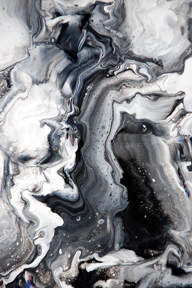 Black And White Marble Painting - HD Wallpaper 