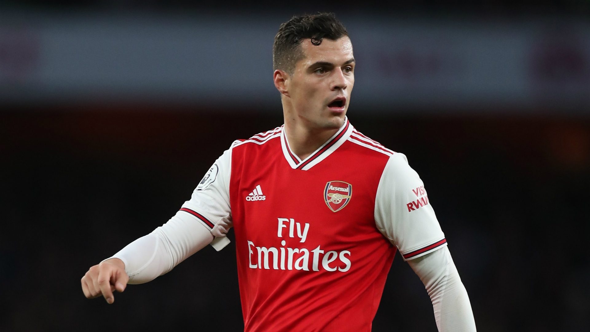 Granit Xhaka In Action For Arsenal - Granit Xhaka Of Arsenal - HD Wallpaper 