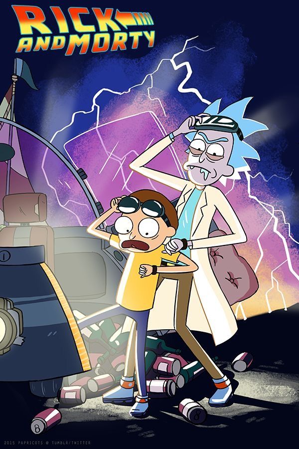 Rick And Morty Wallpaper Iphone Rick And Morty Back - Rick And Morty Back To The Future Poster - HD Wallpaper 