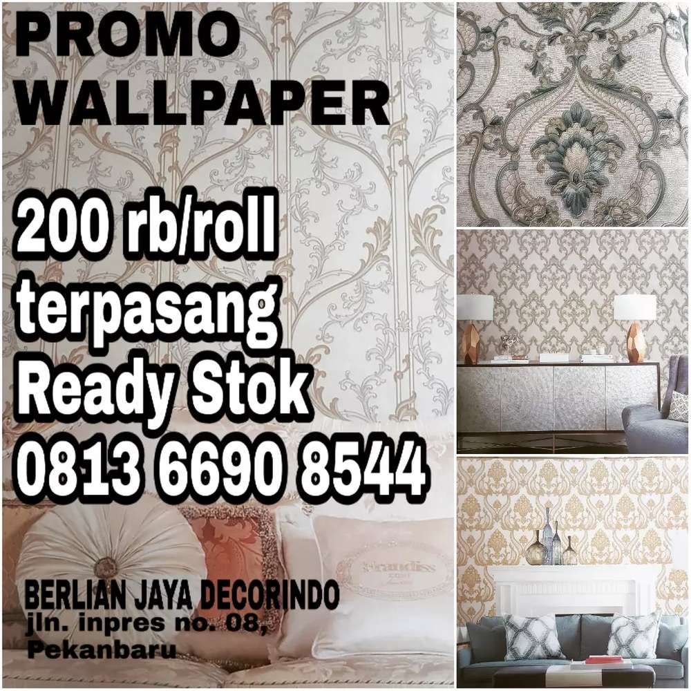 Wallpaper Wallpaper Dan Lantai Vinyl Import Ready Stock - Interior Design - HD Wallpaper 
