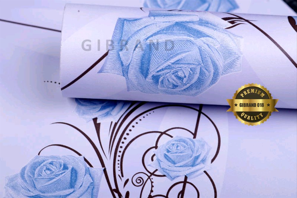 Wallpaper Sticker Dinding Berlian Bunga Biru - Garden Roses - HD Wallpaper 