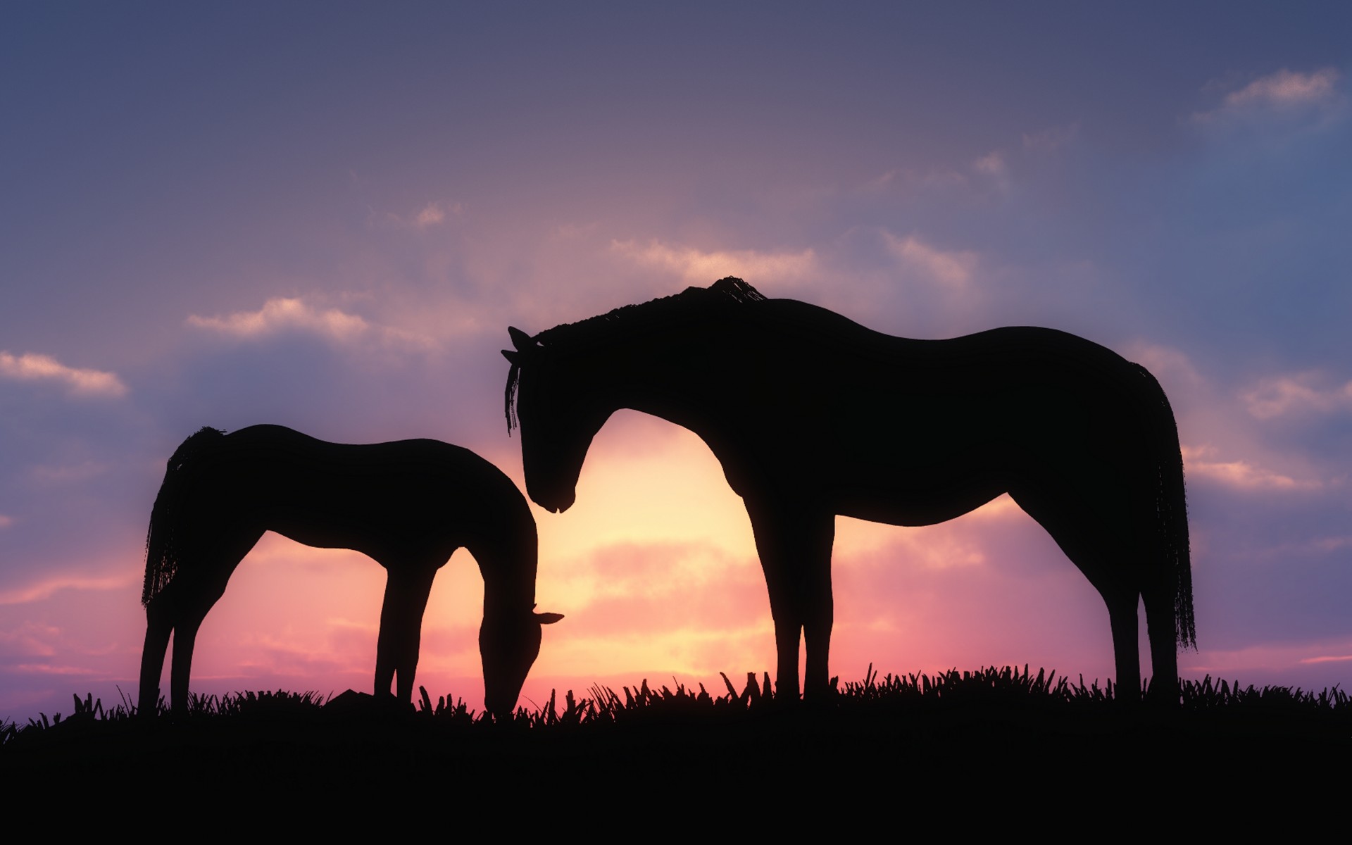 Horses In A Galaxy - HD Wallpaper 