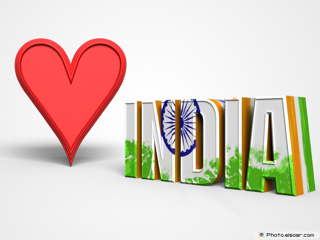 India With A Big Heart - Love India - 1024x768 Wallpaper 