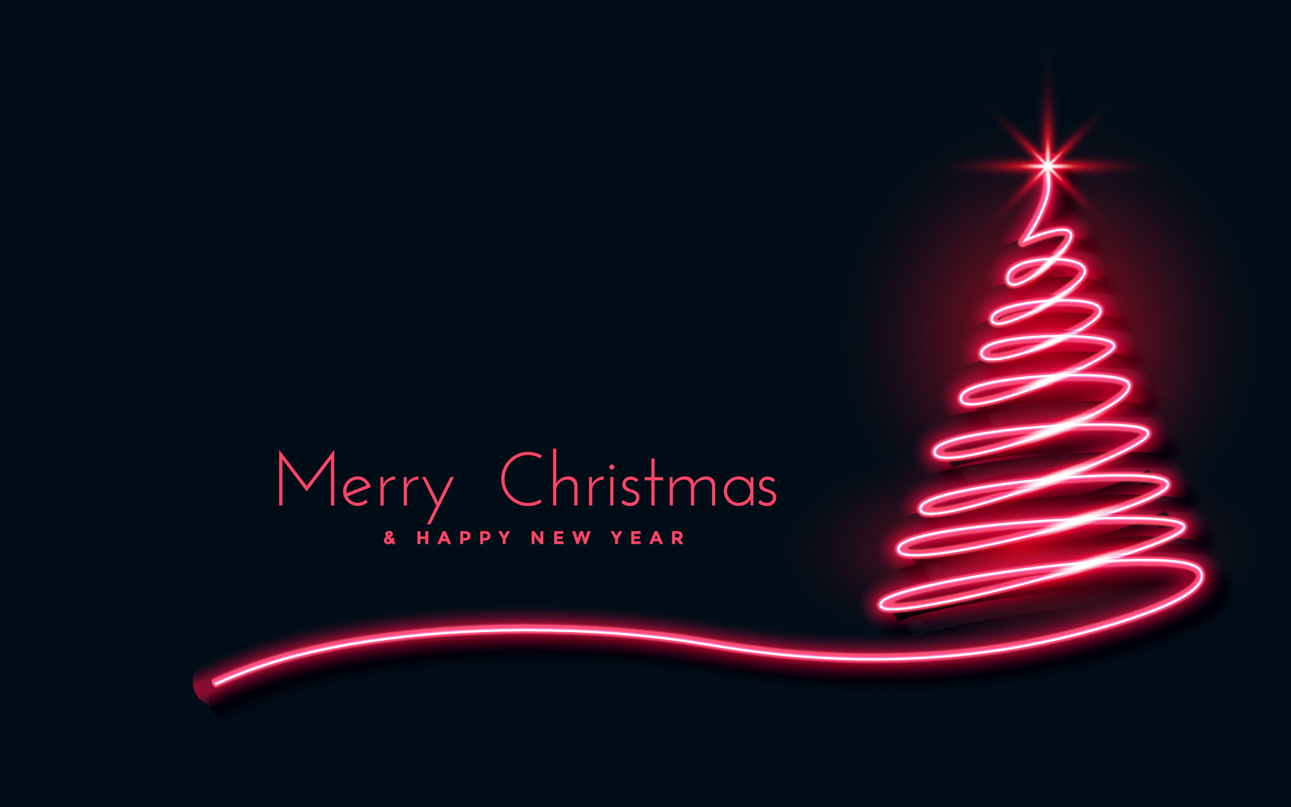 Free Beautiful Neon Christmas Tree, Computer Desktop - Arbol De Navidad Diseño - HD Wallpaper 