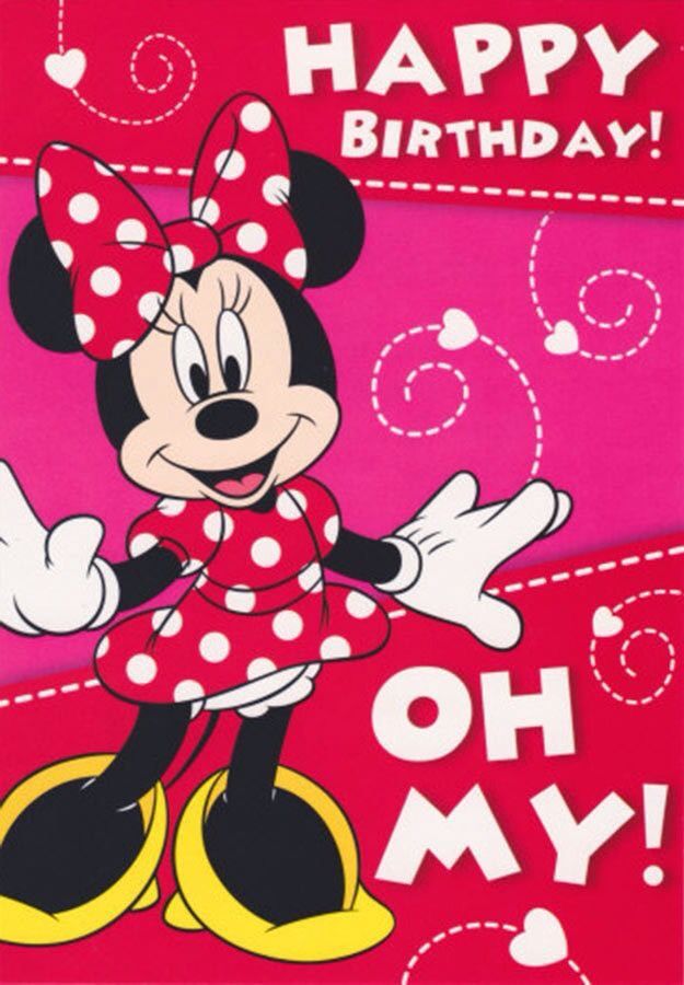 Disney Minnie Mouse Happy Birthday - 625x900 Wallpaper 