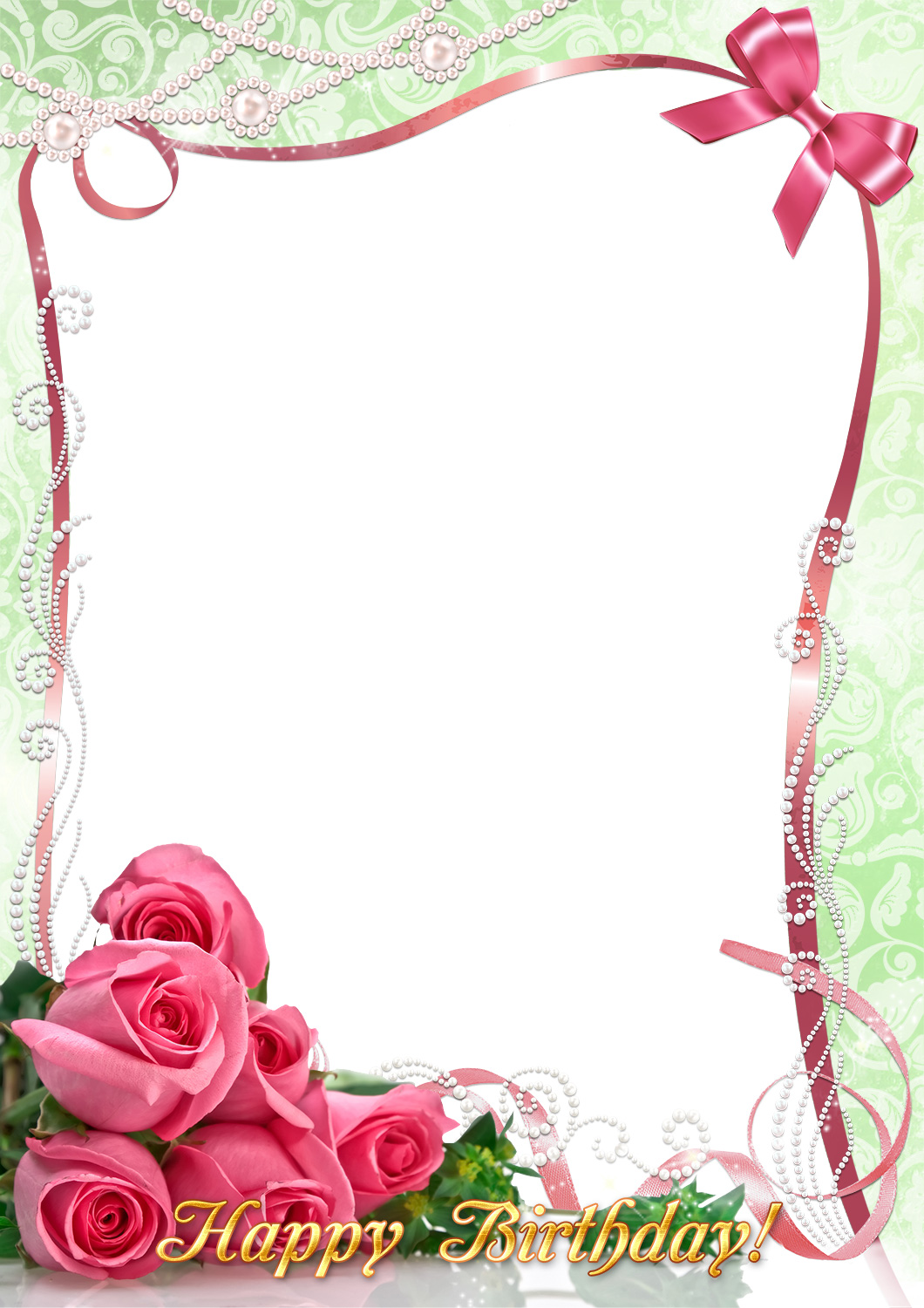 Pink Roses On Your Birthday - Picture Frame - HD Wallpaper 