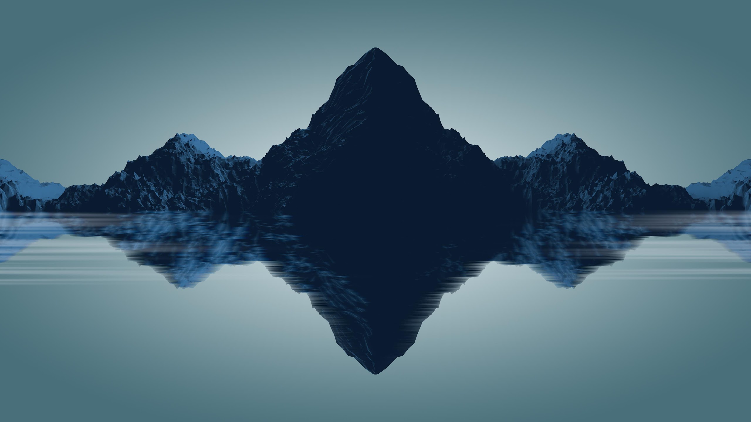 Mountain, Landscape, Abstract, 4k, - Minimalist Wallpaper 4k - HD Wallpaper 