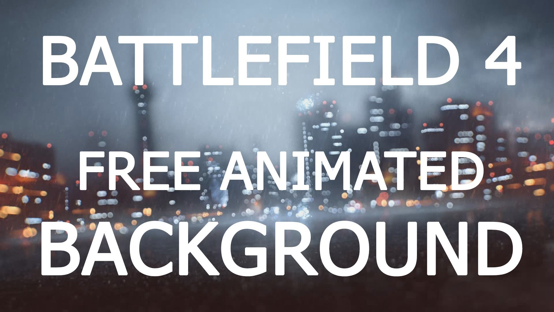 Battlefield 4 Rain Animated Background Tutorial For - Poster - HD Wallpaper 
