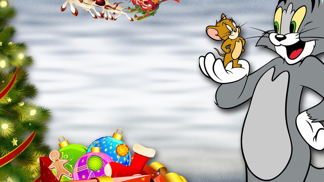 Top Ideas About Cartoonwallpapershd free D Animation - Tom And Jerry  Christmas Day - 1366x768 Wallpaper 