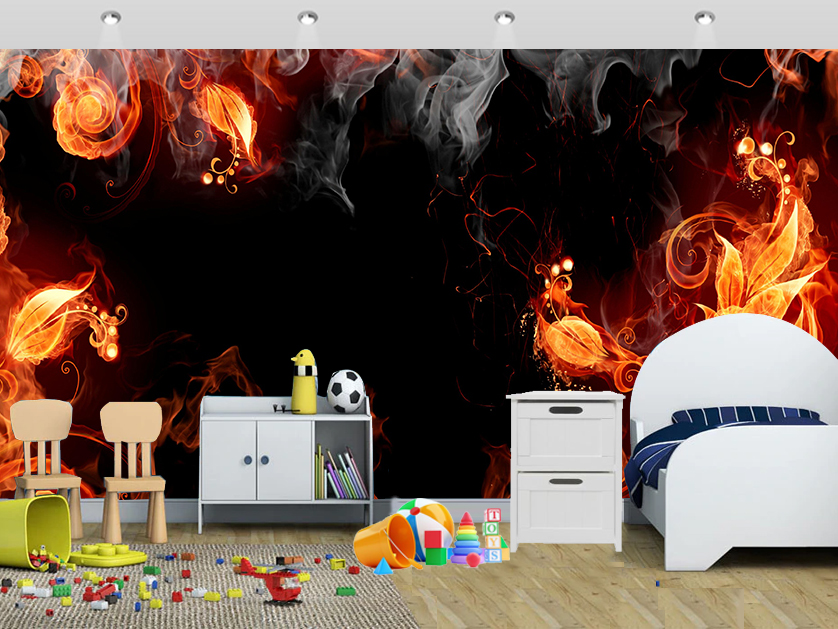 Creative Intense Fire Art Strong Smoke Kids - Purple And Black Desktop Wallpaper 1080 - HD Wallpaper 