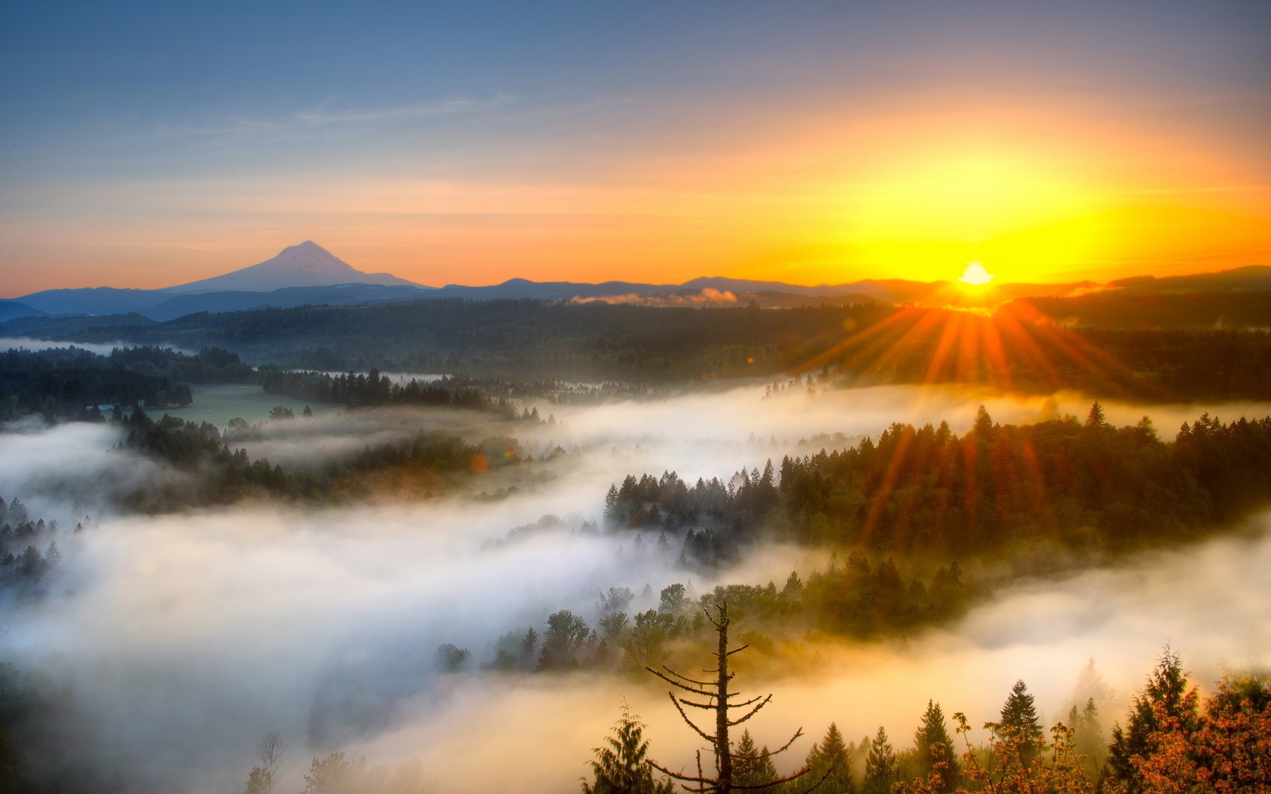 Sunrise On The Mountain - HD Wallpaper 