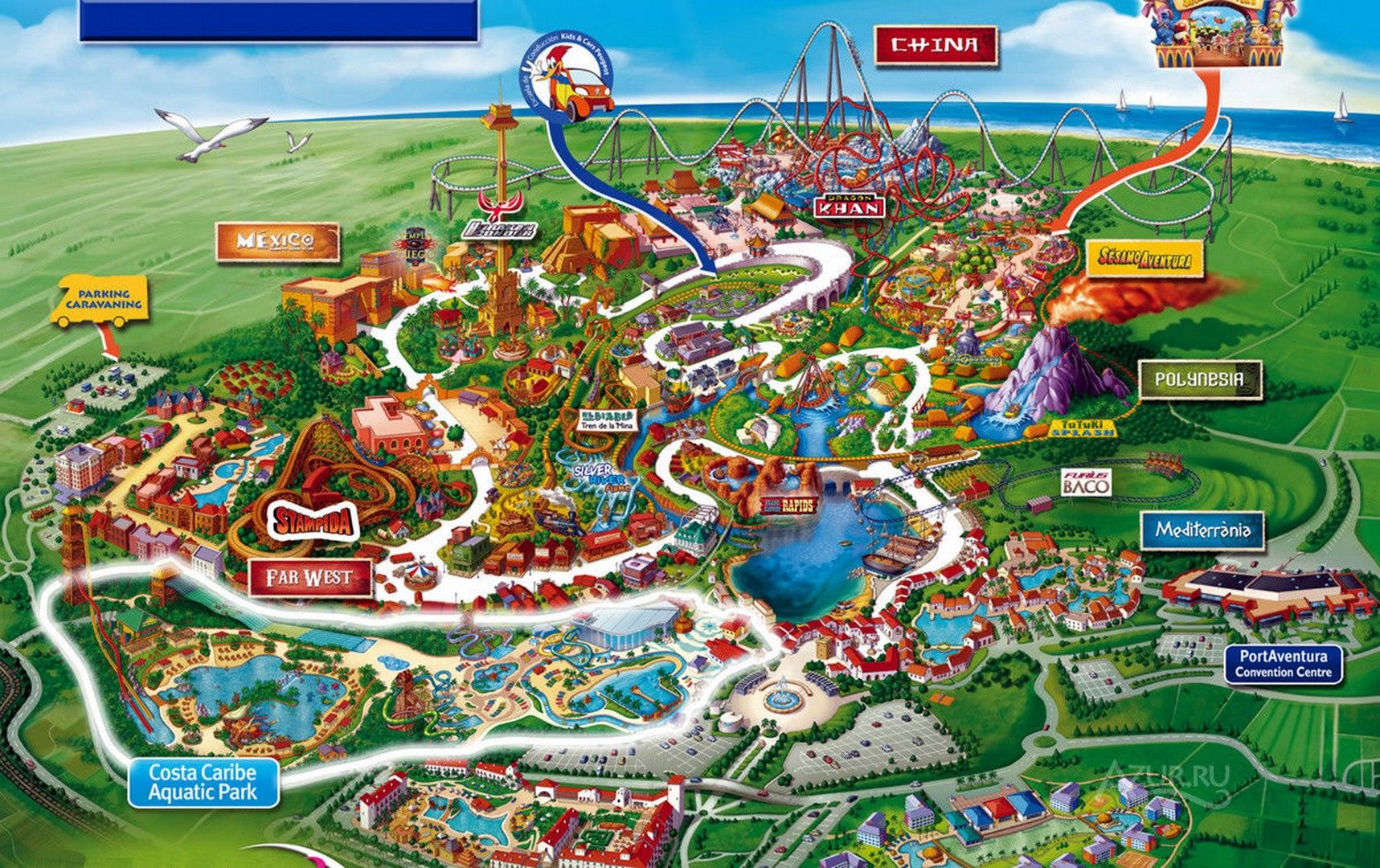 Portaventura Theme Park Barcelona 1717x1080 Wallpaper Teahub Io