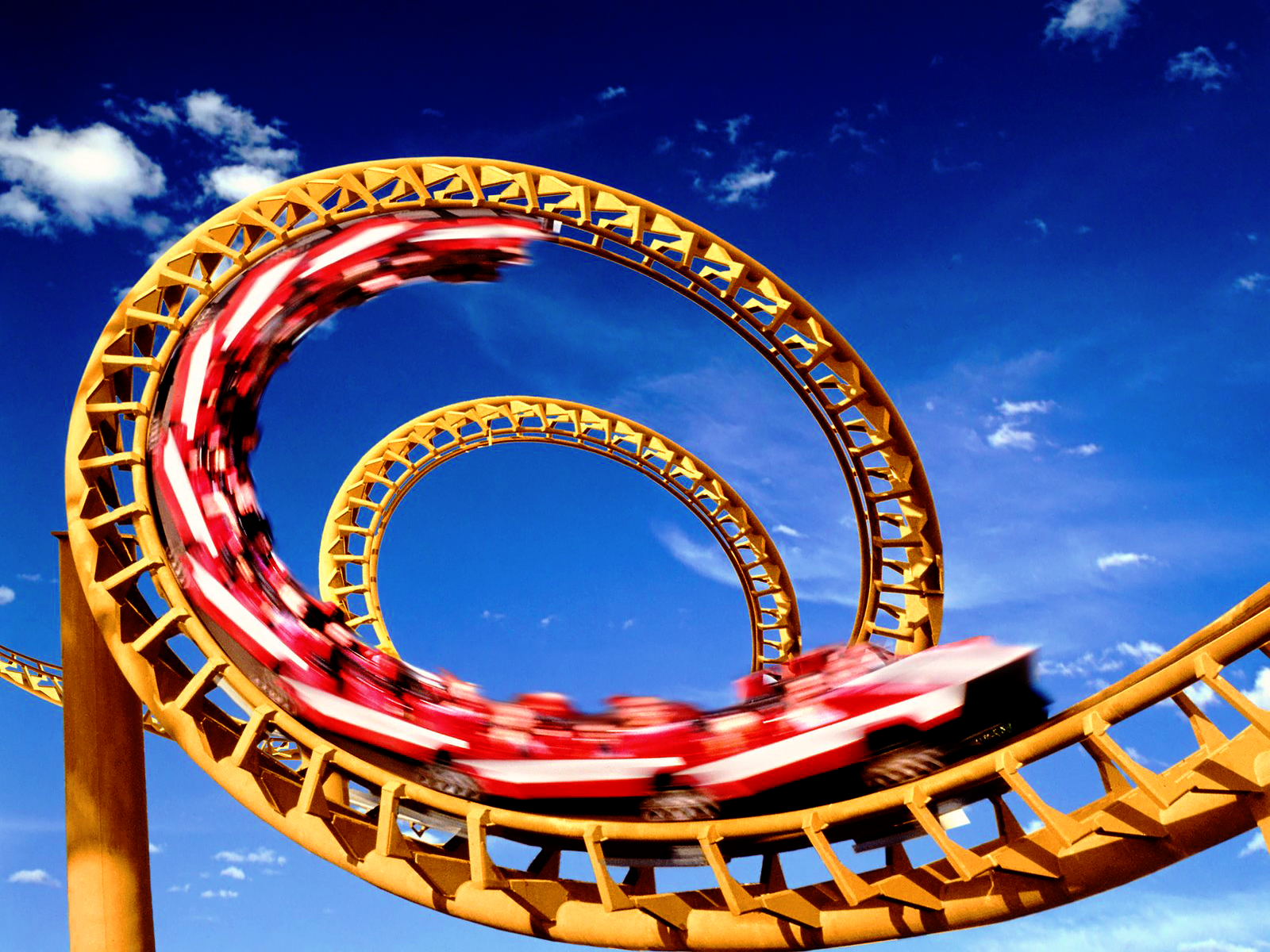 Roller Coaster Twists And Turns - HD Wallpaper 