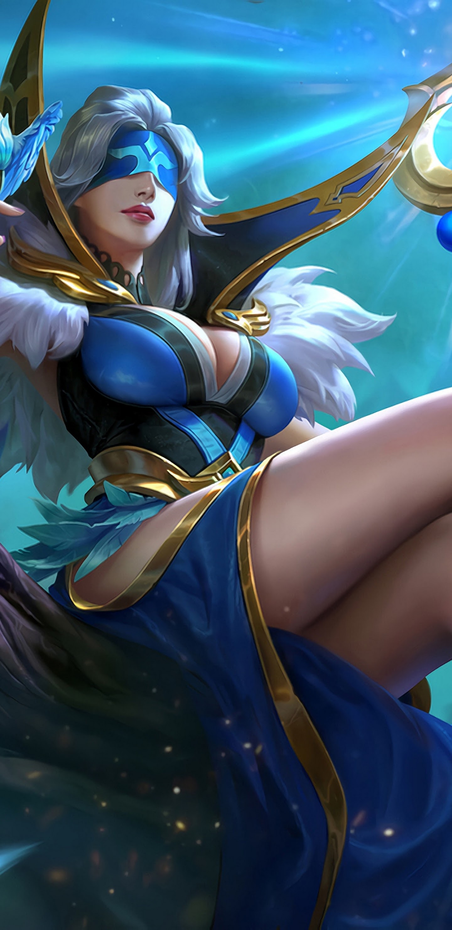 Pharsa, Indigo Aviatrix, Skin, Mobile Legends, 4k, - Mobile Legends Pharsa Indigo - HD Wallpaper 