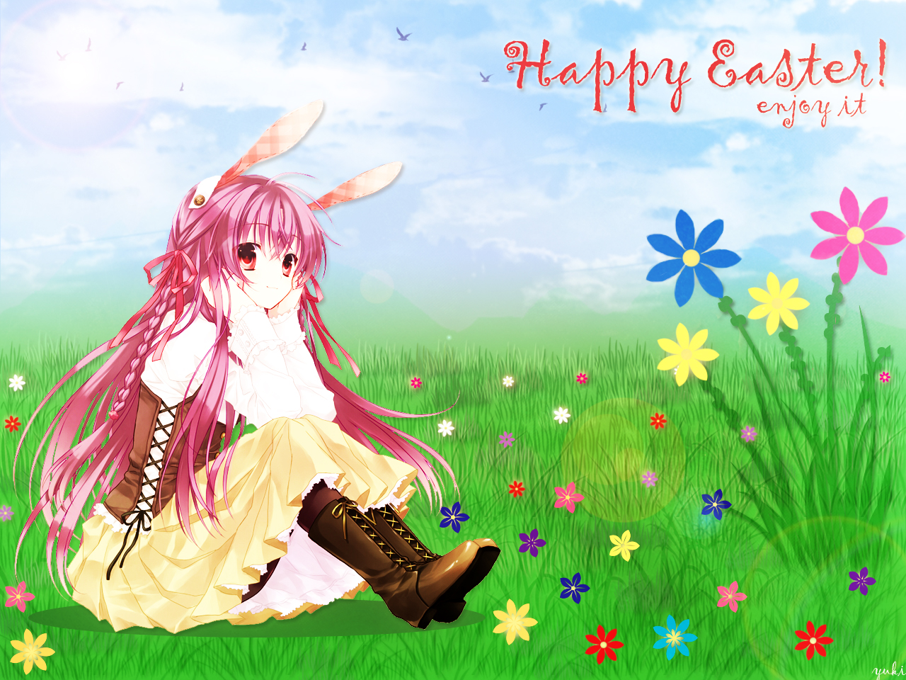 Sakuraneko, Touhou, Reisen Udongein Inaba, Comic Market - Happy Easter Touhou - HD Wallpaper 