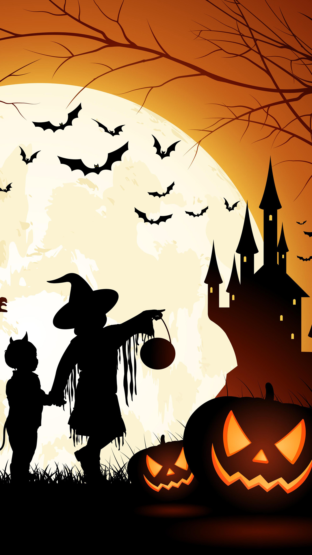 Strange Halloween Moon Android Wallpaper - Halloween Time - HD Wallpaper 