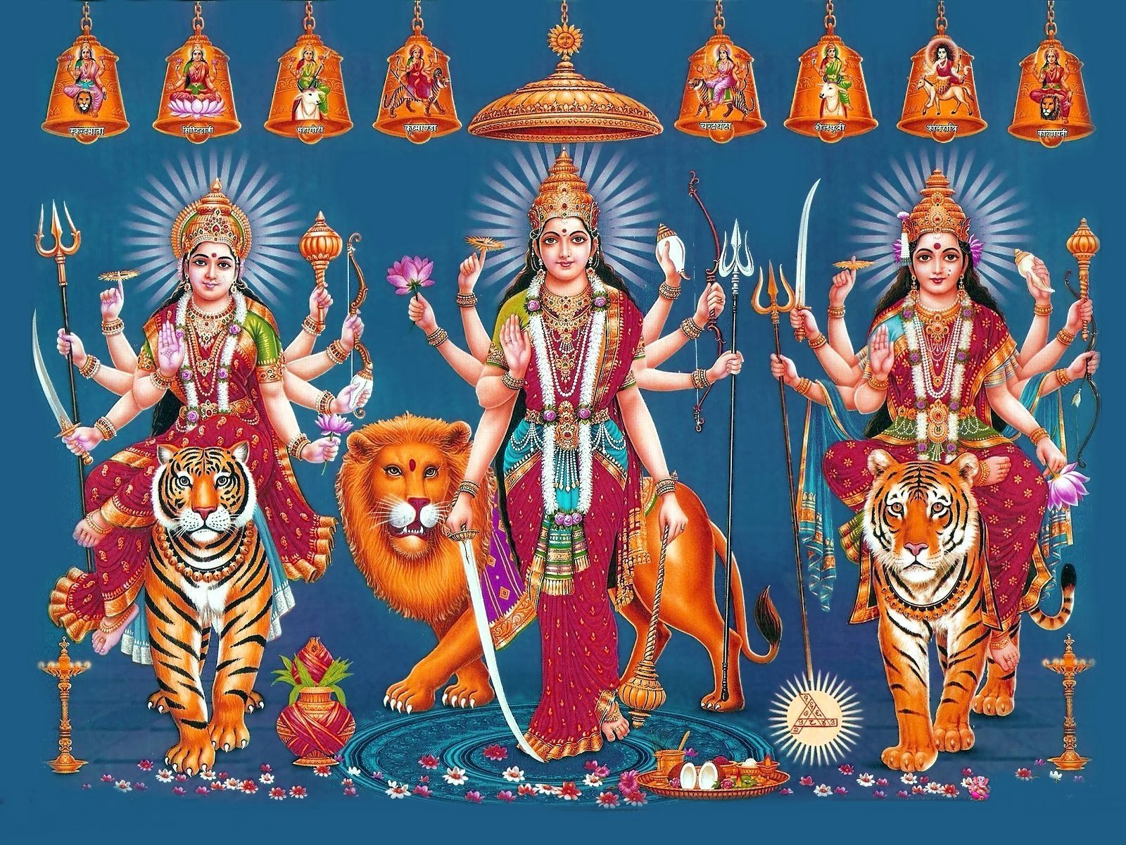 Shera Wali Maa Jai Mata Di Hd Wallpaper - Hindu God Image Hd - HD Wallpaper 