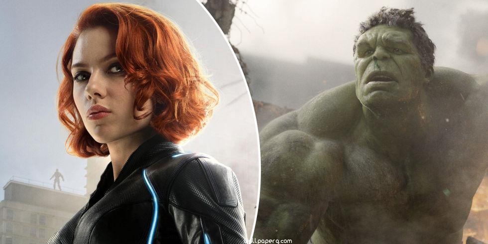 Black Widow And Hulk - HD Wallpaper 
