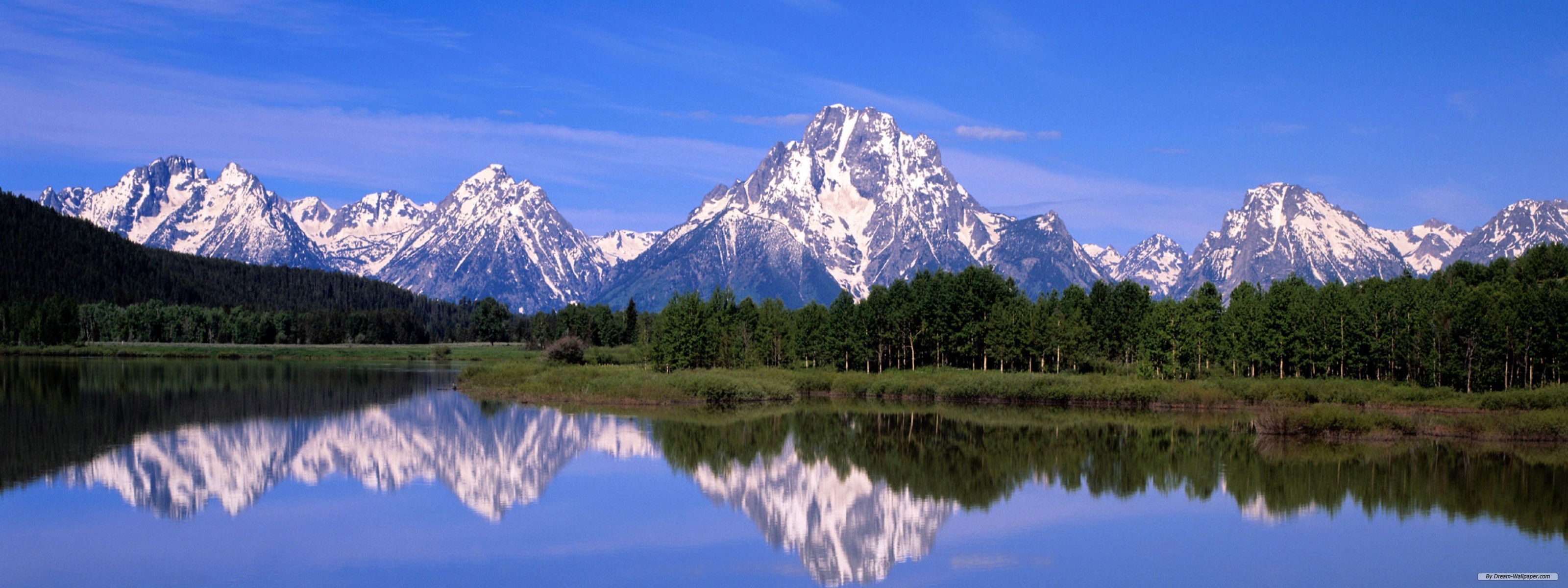 Dual Screen Wallpaper Grand Tetons - HD Wallpaper 