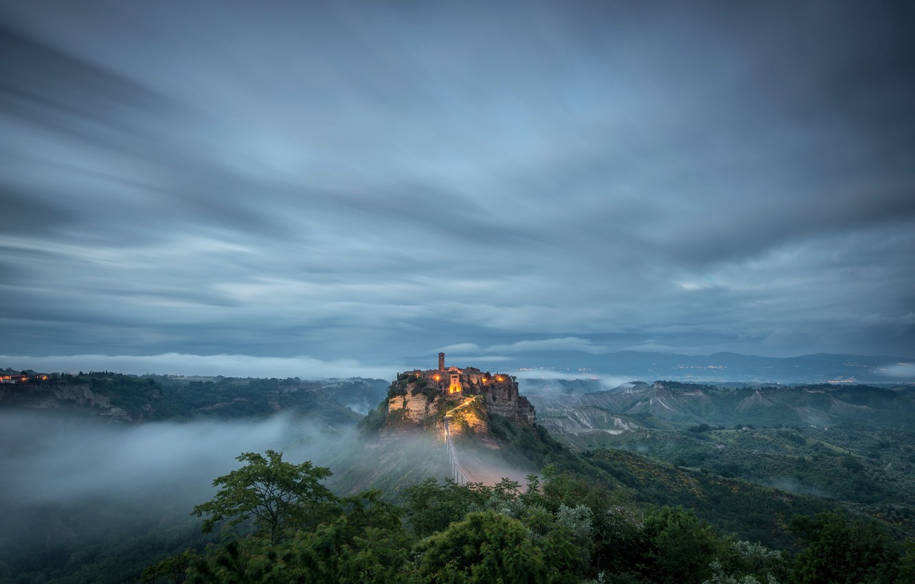 Photo Wallpaper Italy, Lazio, Civita Di Bagnoregio, - Civita Di Bagnoregio - HD Wallpaper 
