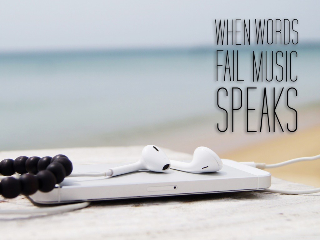 Words Fail Music Speaks Iphone - HD Wallpaper 
