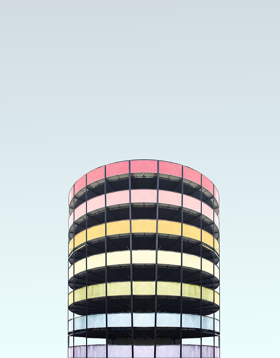 Concrete Tower, Minimal, Modern, Color, Colour, Building, - HD Wallpaper 