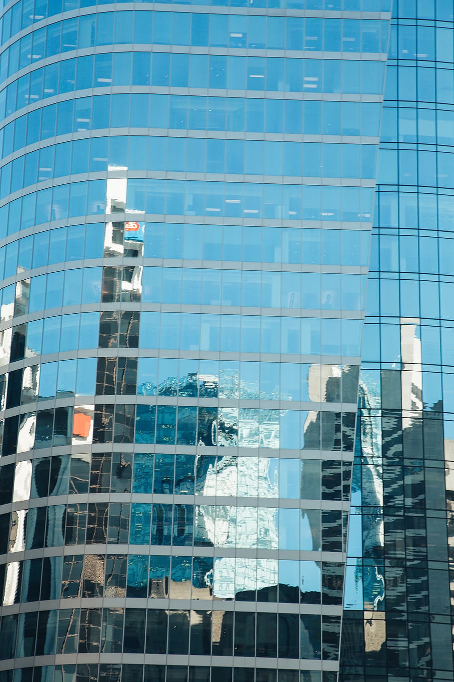 City, Reflection, Vancouver, Colour, Blue, Summer, - Tower Block - HD Wallpaper 