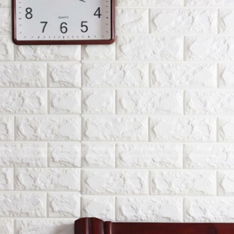 Design On Wall With Brick Paper - HD Wallpaper 