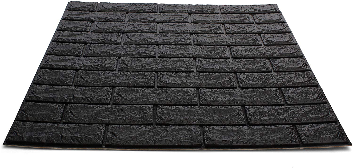 Black Brick Panels - HD Wallpaper 