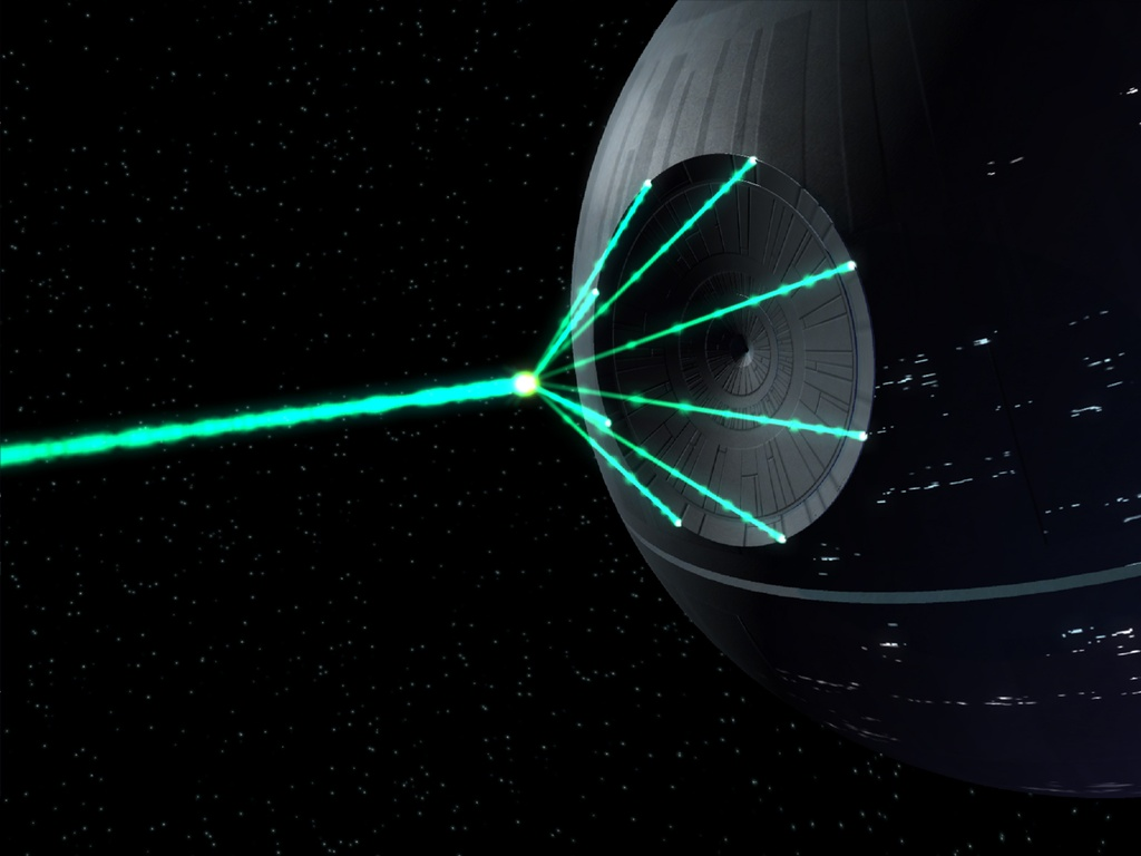 Death Star Firing - Death Star Laser - HD Wallpaper 