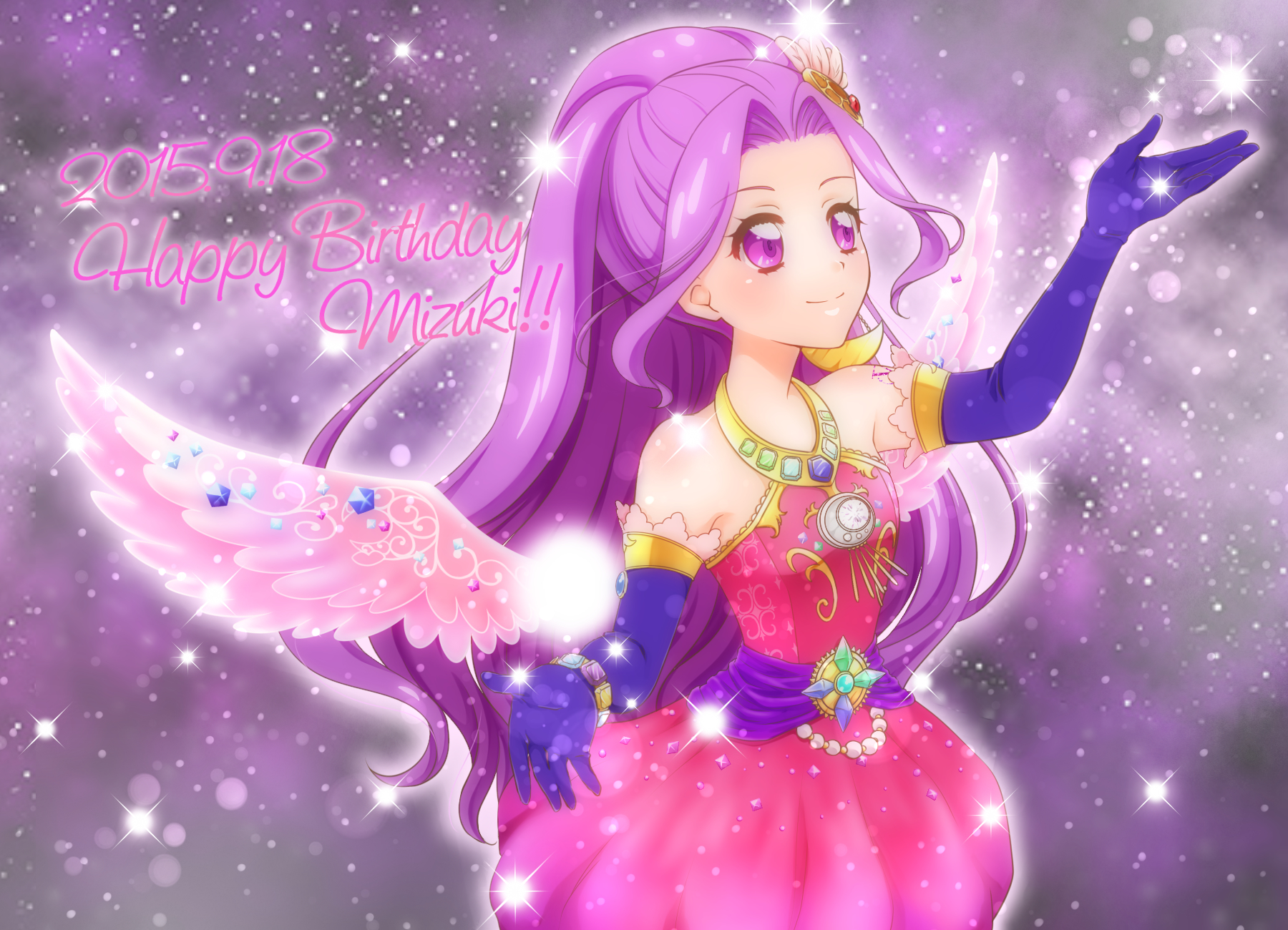 Aikatsu Mizuki Happy Birthday - HD Wallpaper 