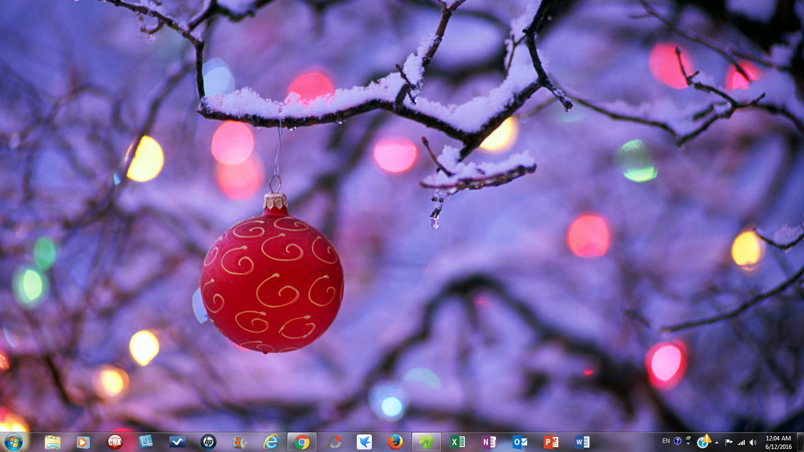 Windows 7 Christmas Theme - Christmas Hd Desktop Background - HD Wallpaper 