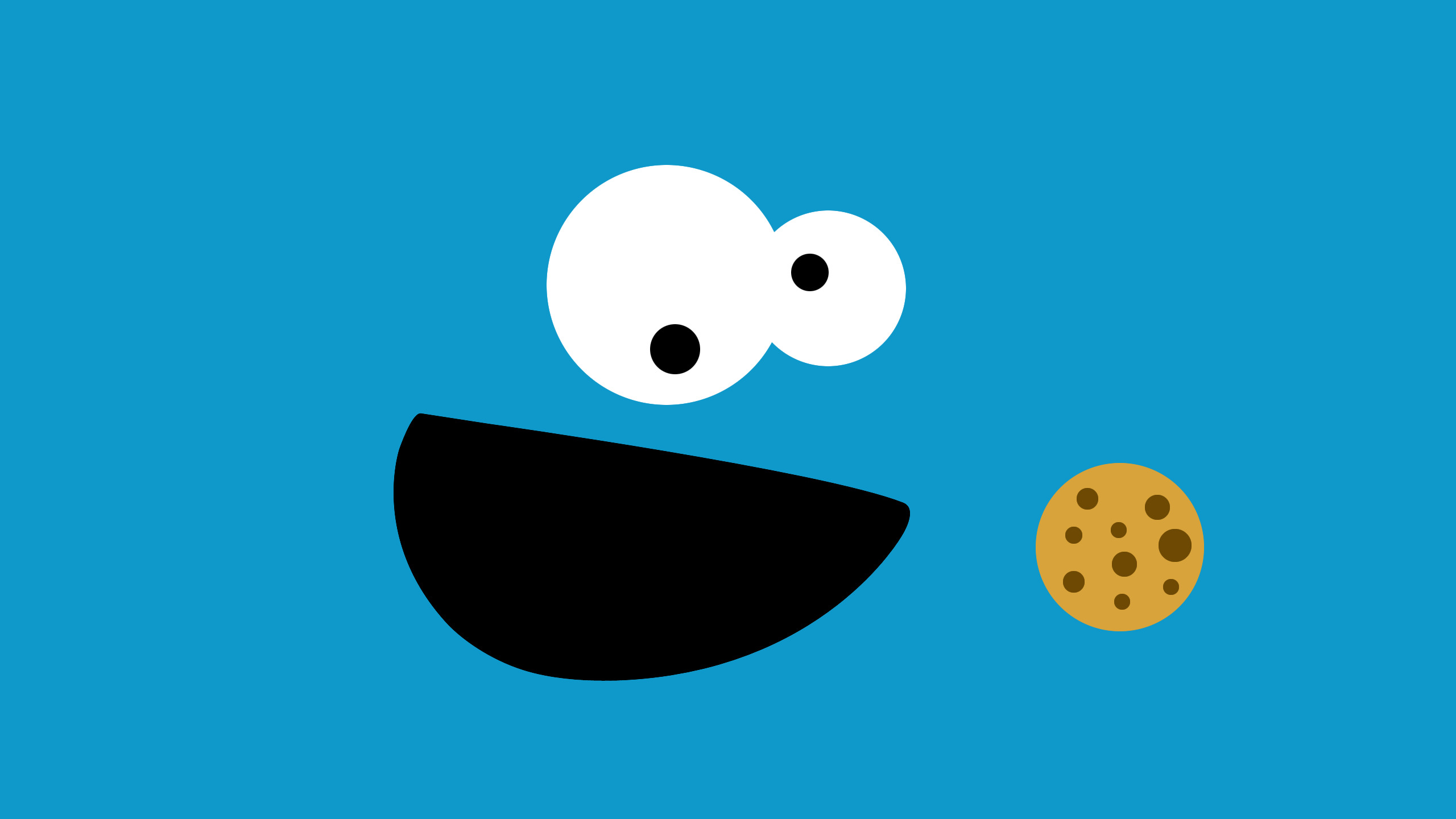 Cookie Monster Minimal - HD Wallpaper 
