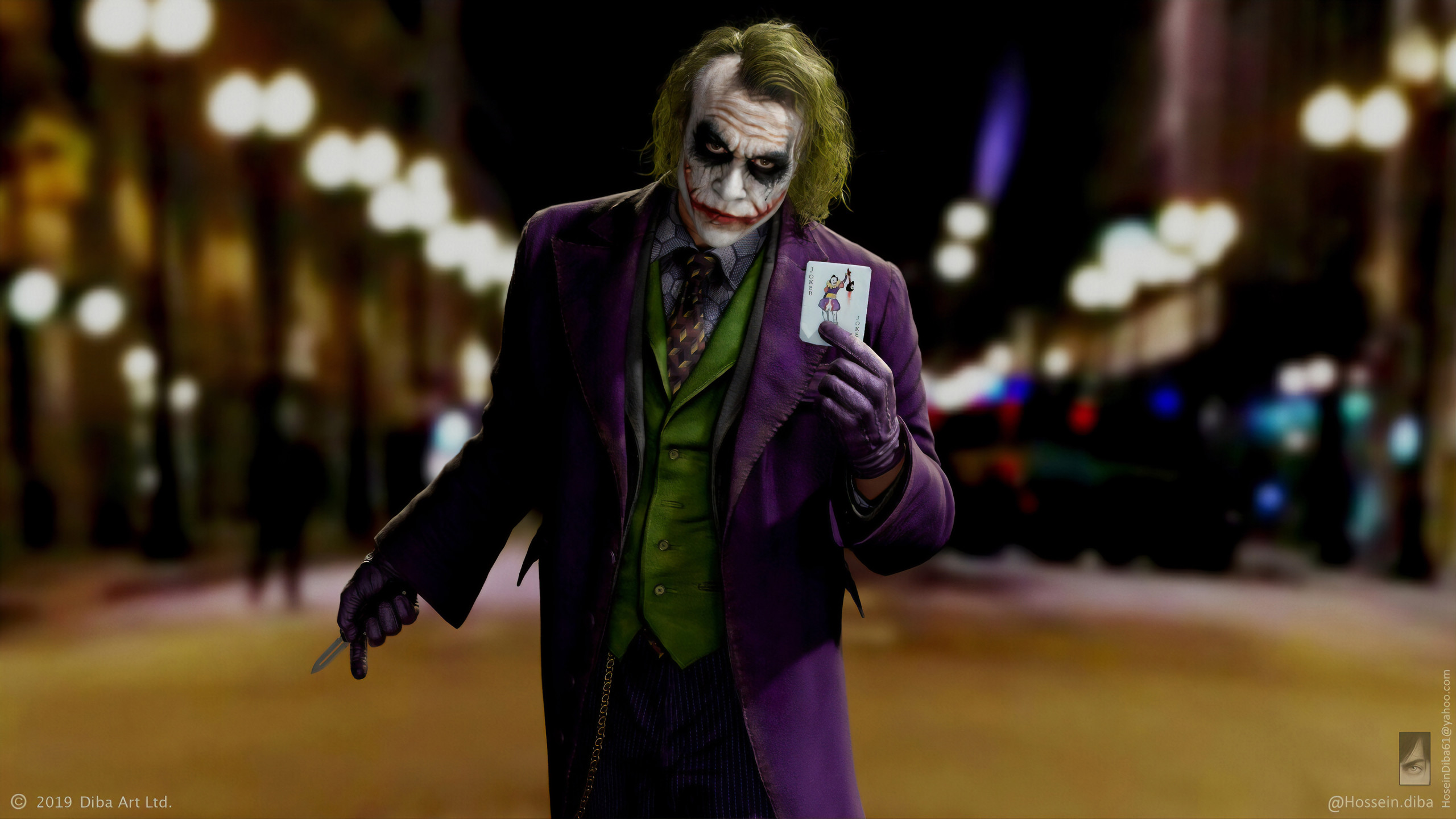 Joker Wallpaper Heath Ledger - HD Wallpaper 