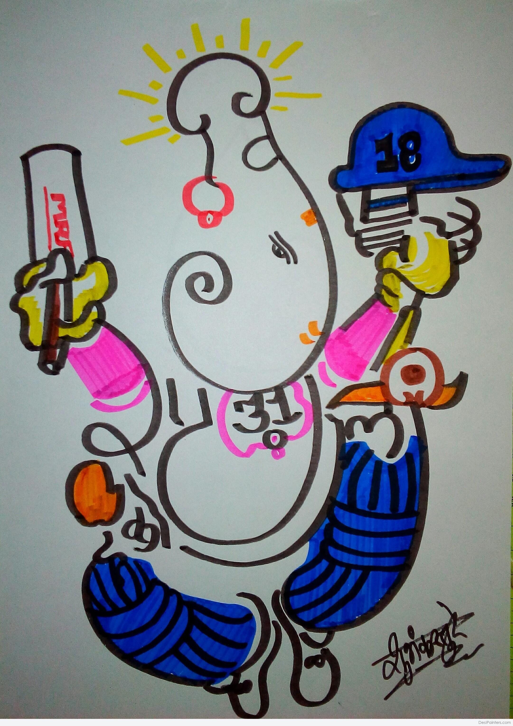 Virat Kohli With Ganesh - HD Wallpaper 