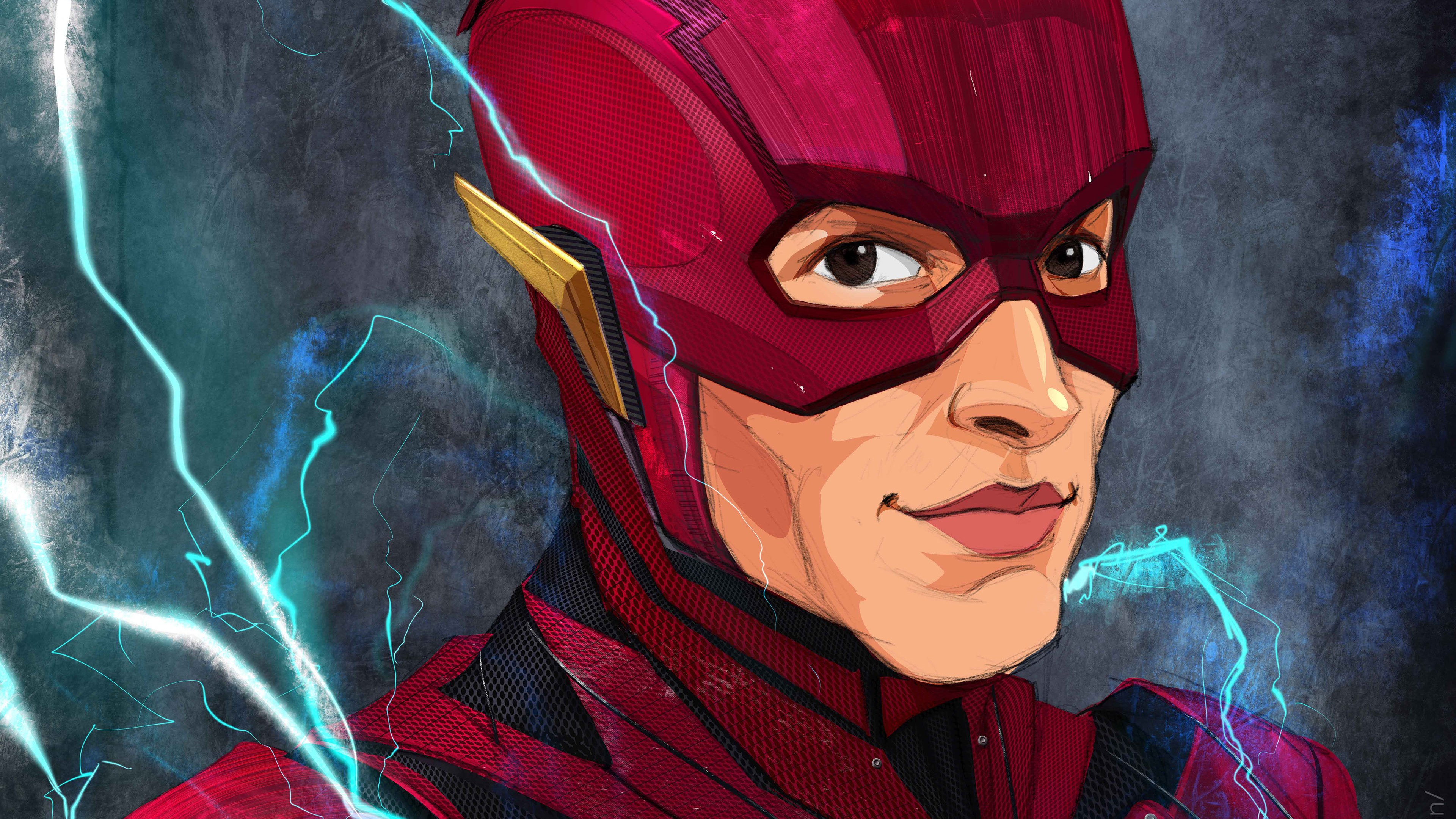 The Flash Illustration - The Flash - HD Wallpaper 