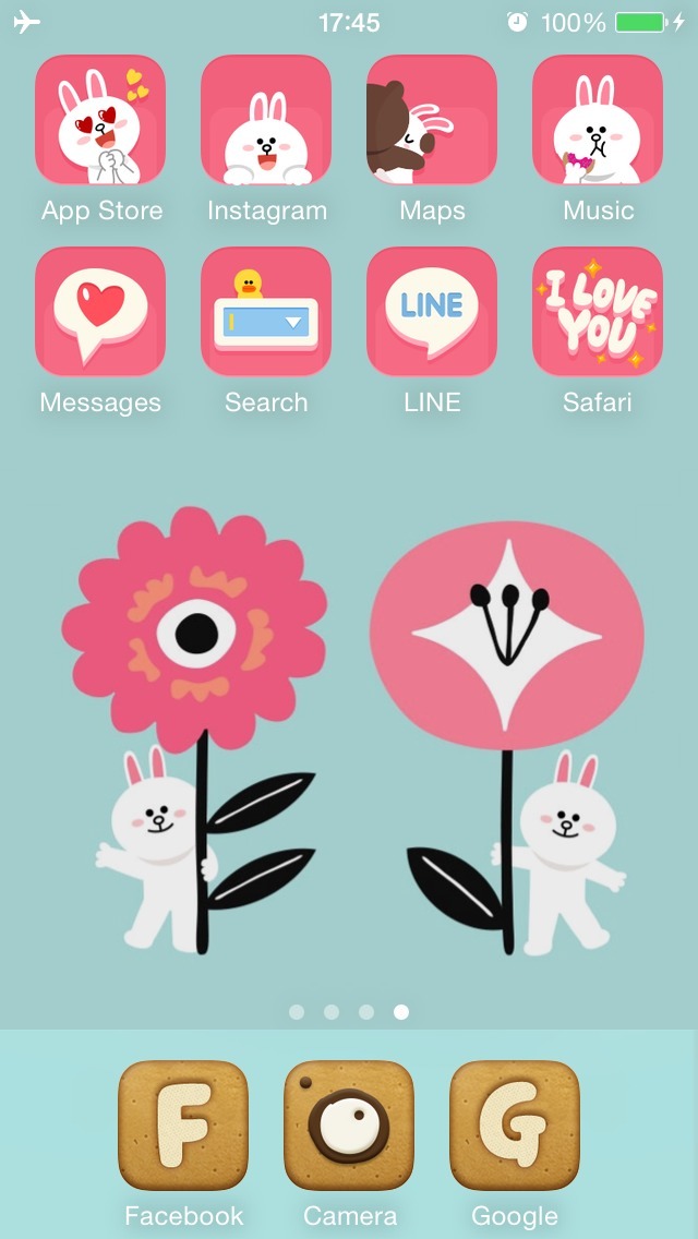 Cony With Pink Flowers 
lots Of Line Friends Wallpapers - Mobile Phone - HD Wallpaper 