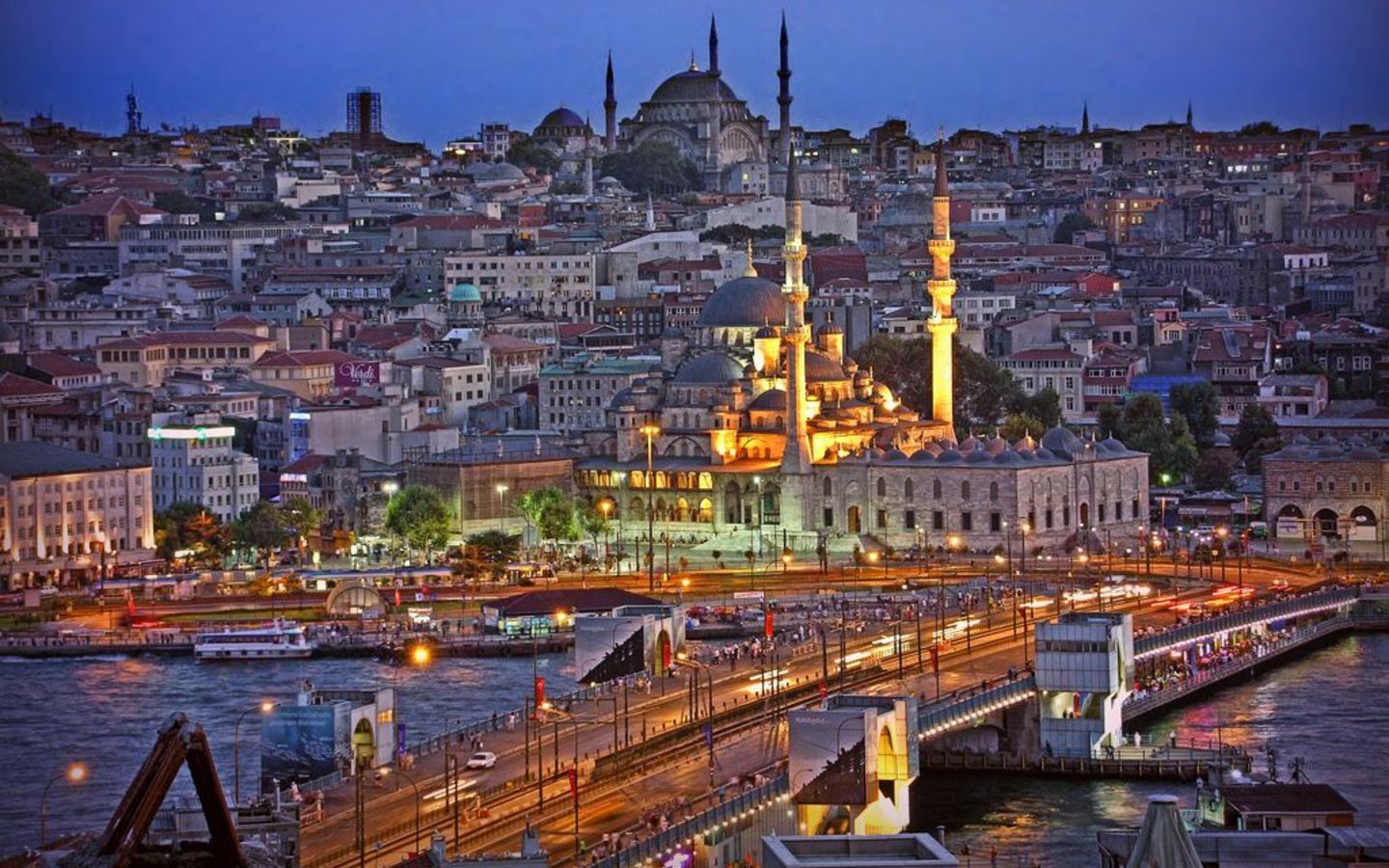 Istanbul, Turkey - Galata Bridge - HD Wallpaper 